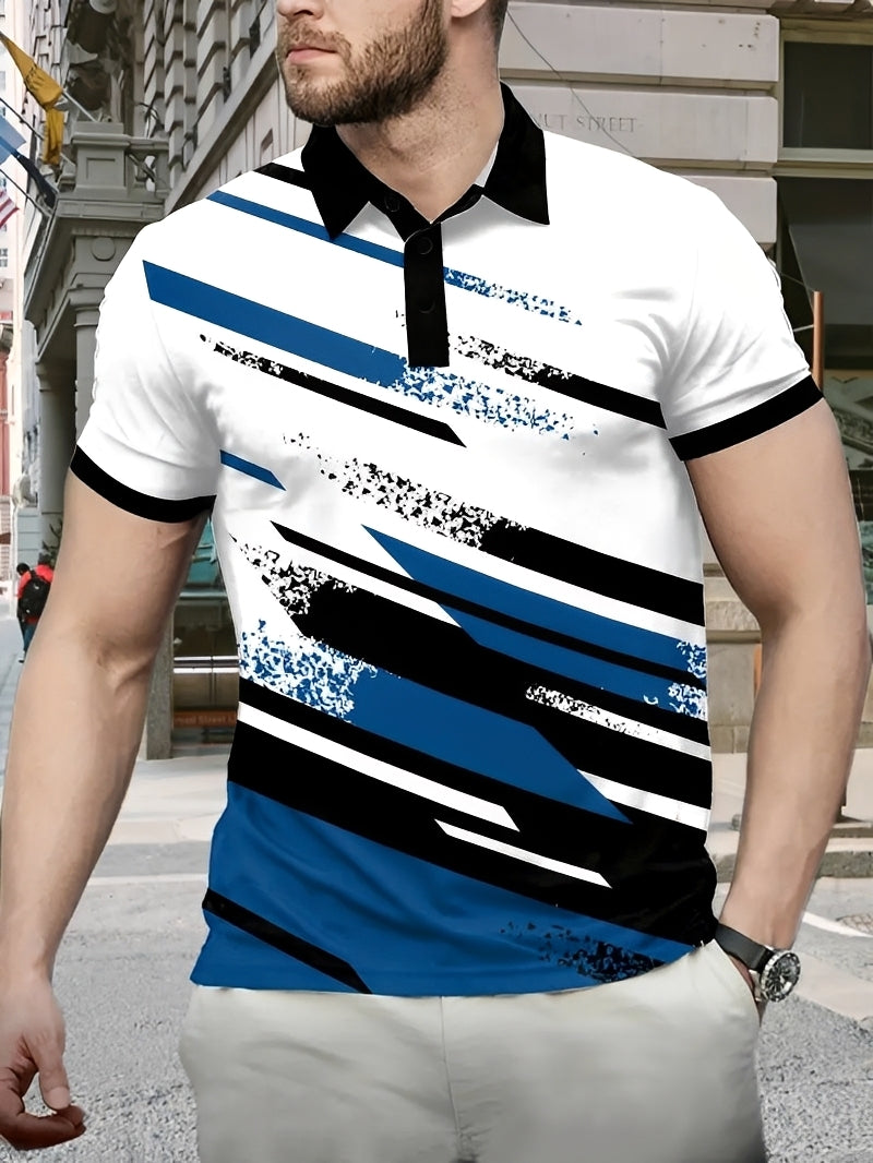 Aaron - Trendy Printed Polo Shirt for Men