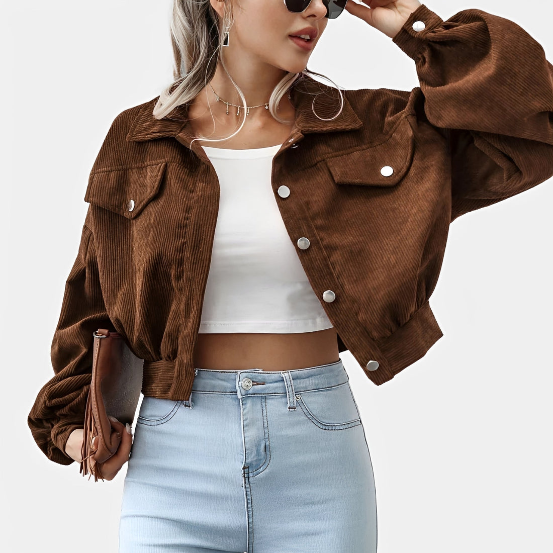 Lilian - Stylish Short Coat with Textured Look