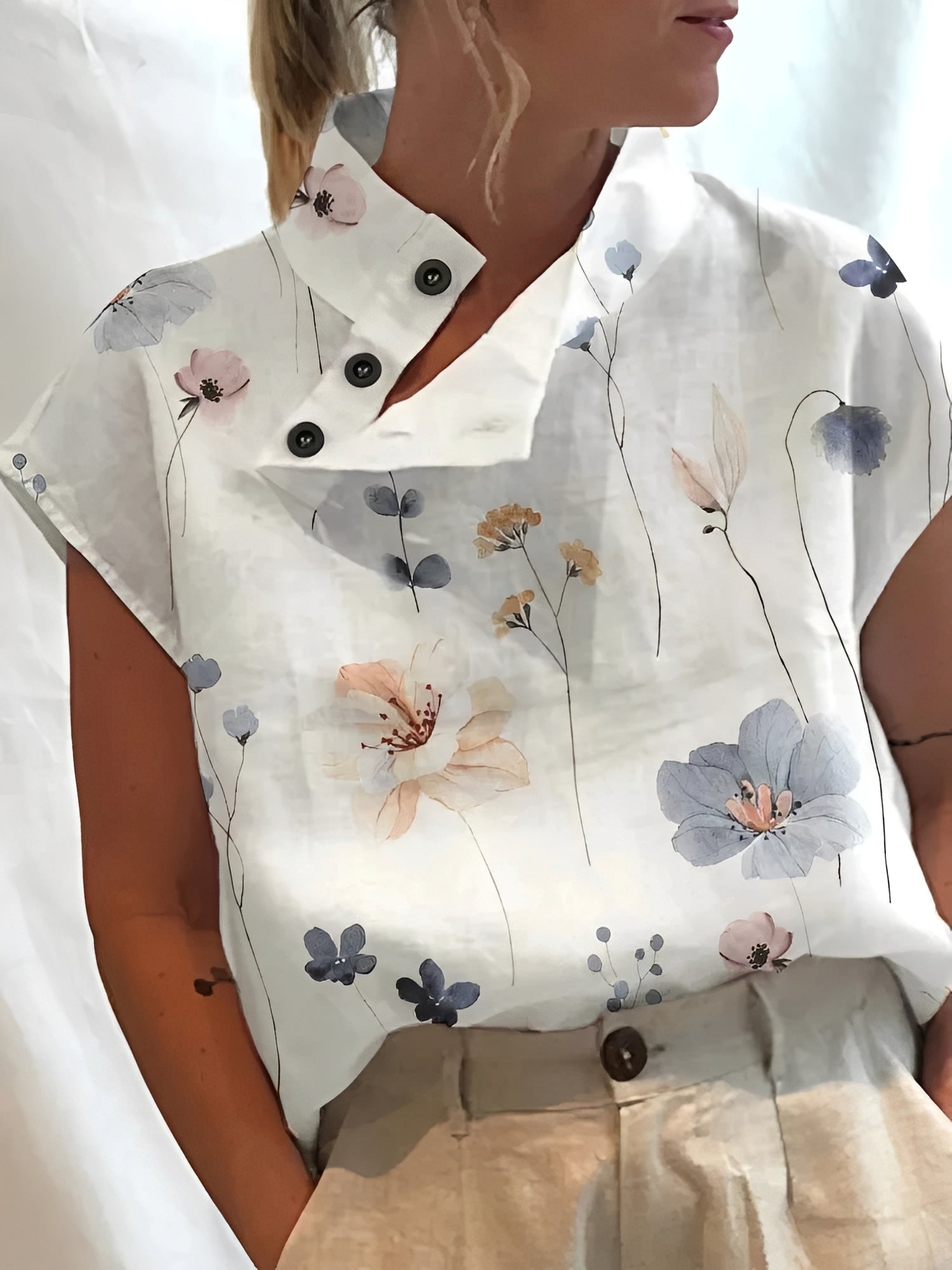 Maddie - Trendy Patterned Blouse for Women