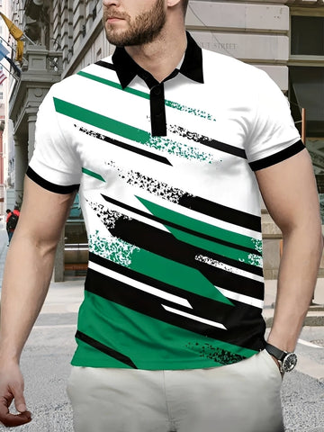Aaron - Trendy Printed Polo Shirt for Men