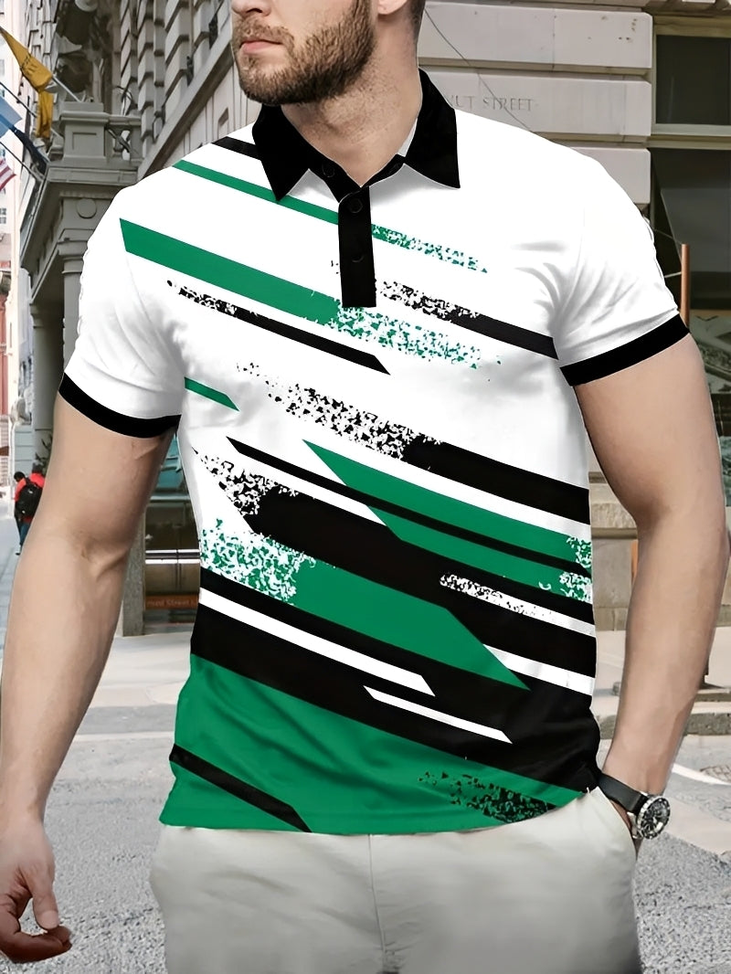 Aaron - Trendy Printed Polo Shirt for Men