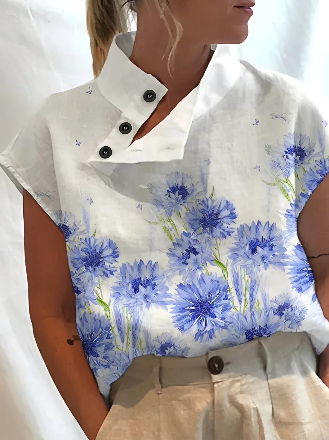 Maddie - Trendy Patterned Blouse for Women