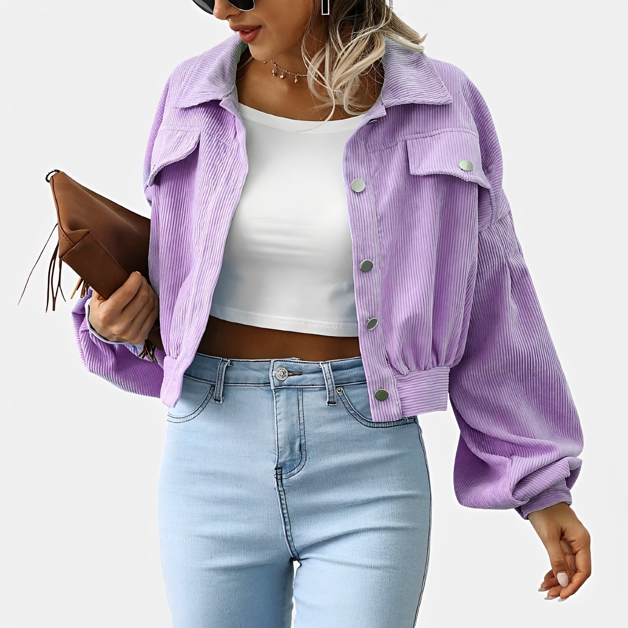 Lilian - Stylish Short Coat with Textured Look