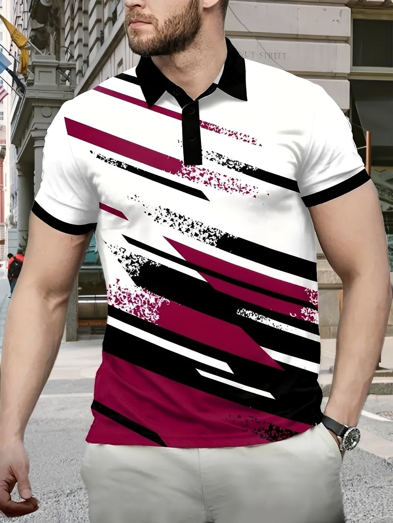 Aaron - Trendy Printed Polo Shirt for Men