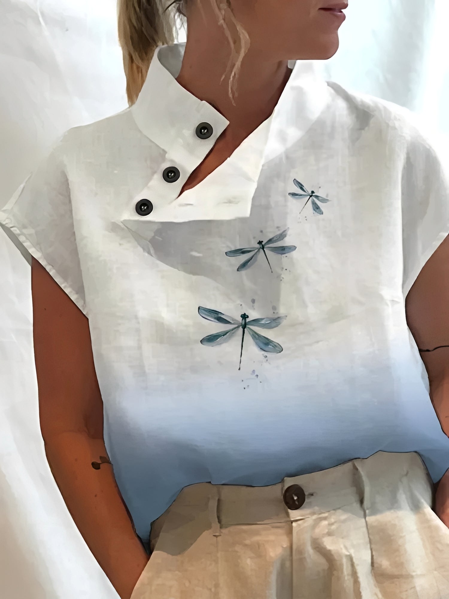 Maddie - Trendy Patterned Blouse for Women