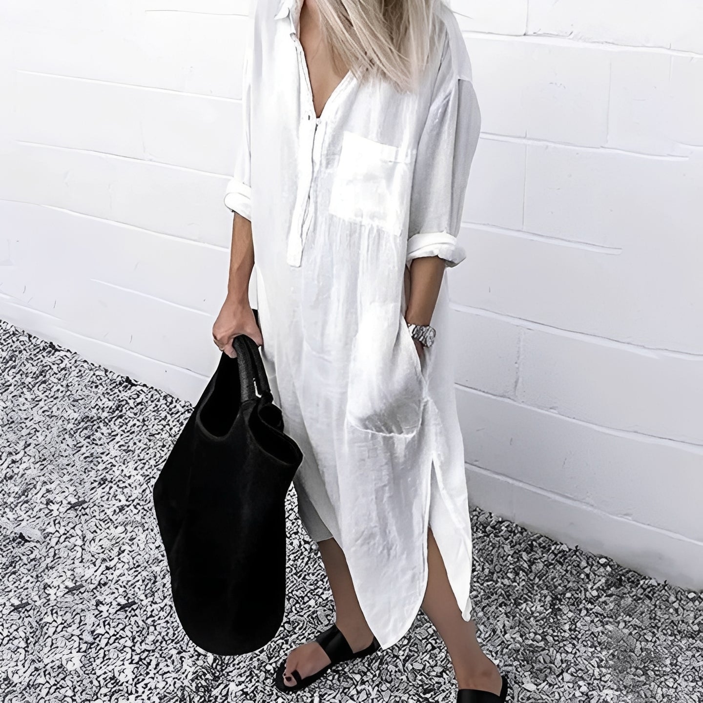 Susan - Casual Loose Slit Dress