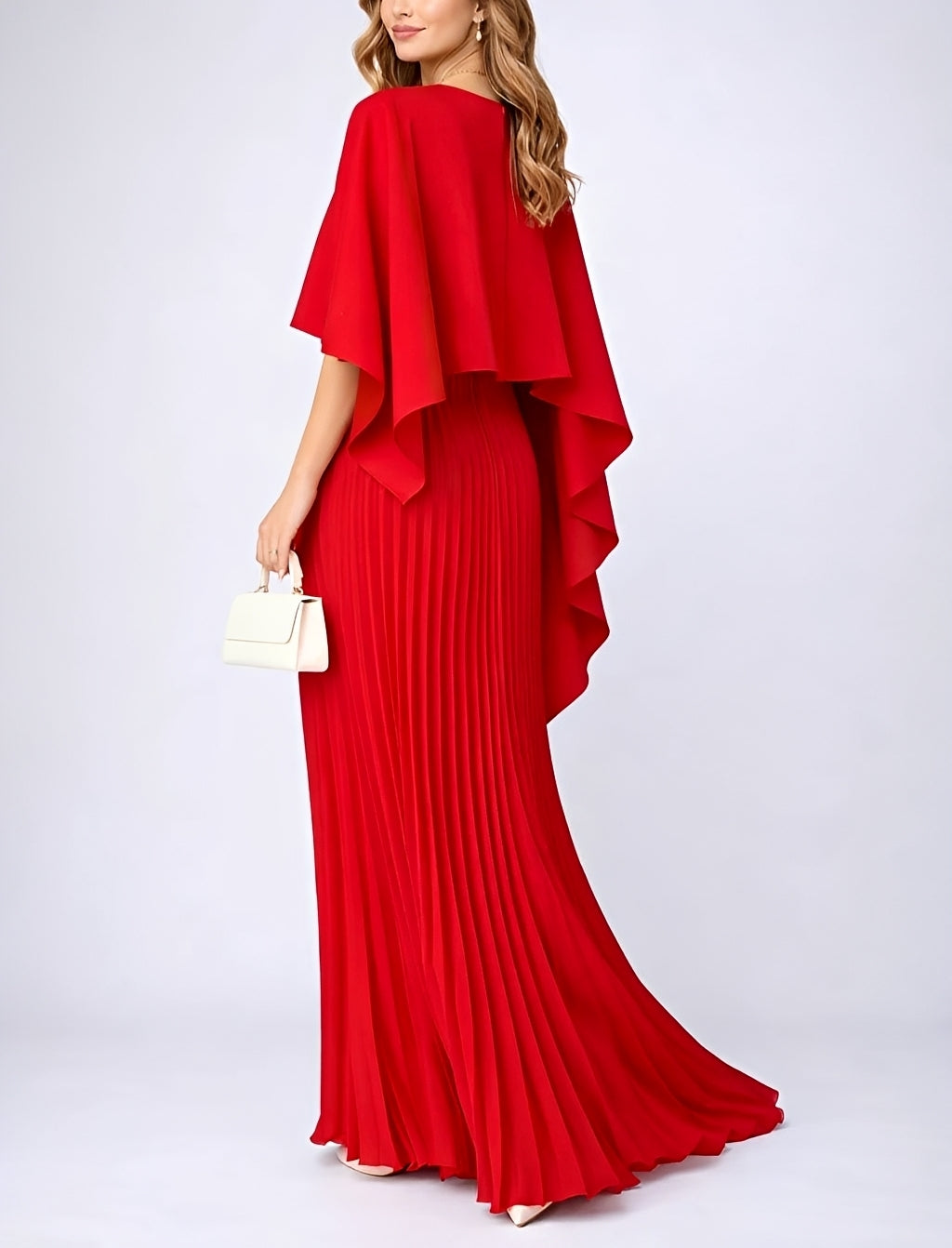Zuzanna - Graceful Pleated Chiffon Long Dress