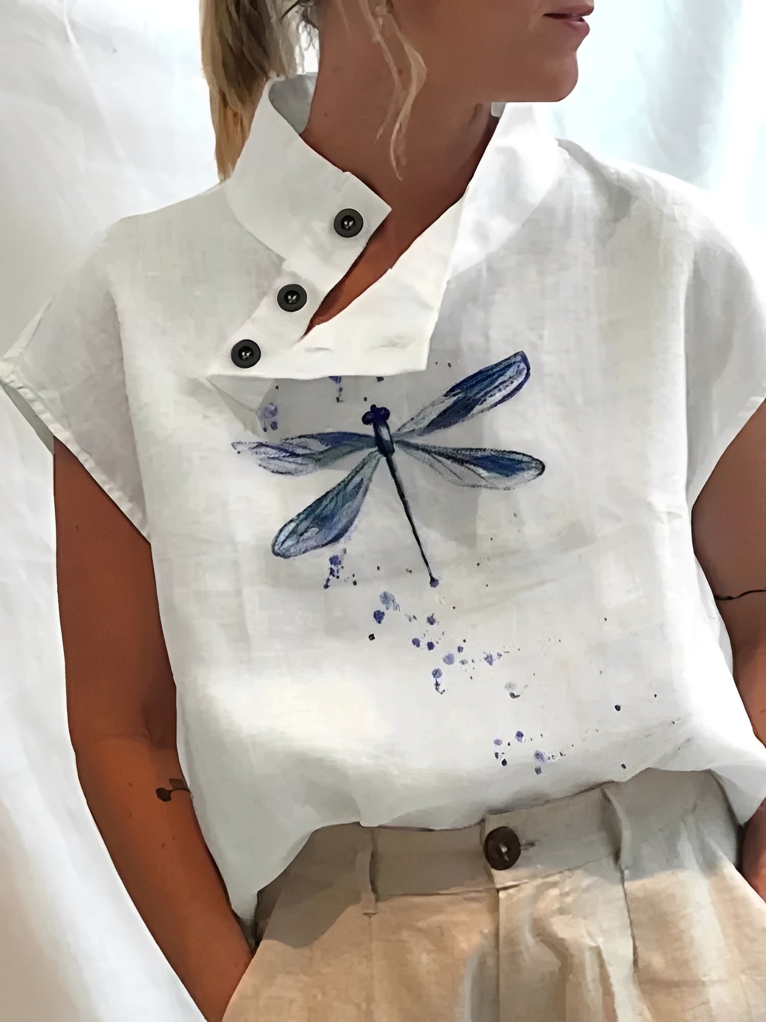 Maddie - Trendy Patterned Blouse for Women