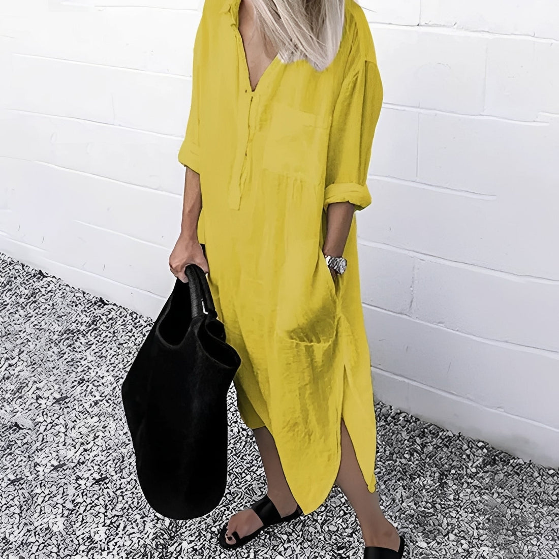 Susan - Casual Loose Slit Dress