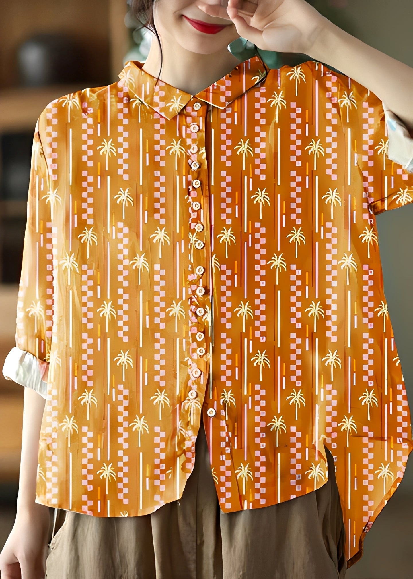 Tianna - Women's classic long-sleeve blouse