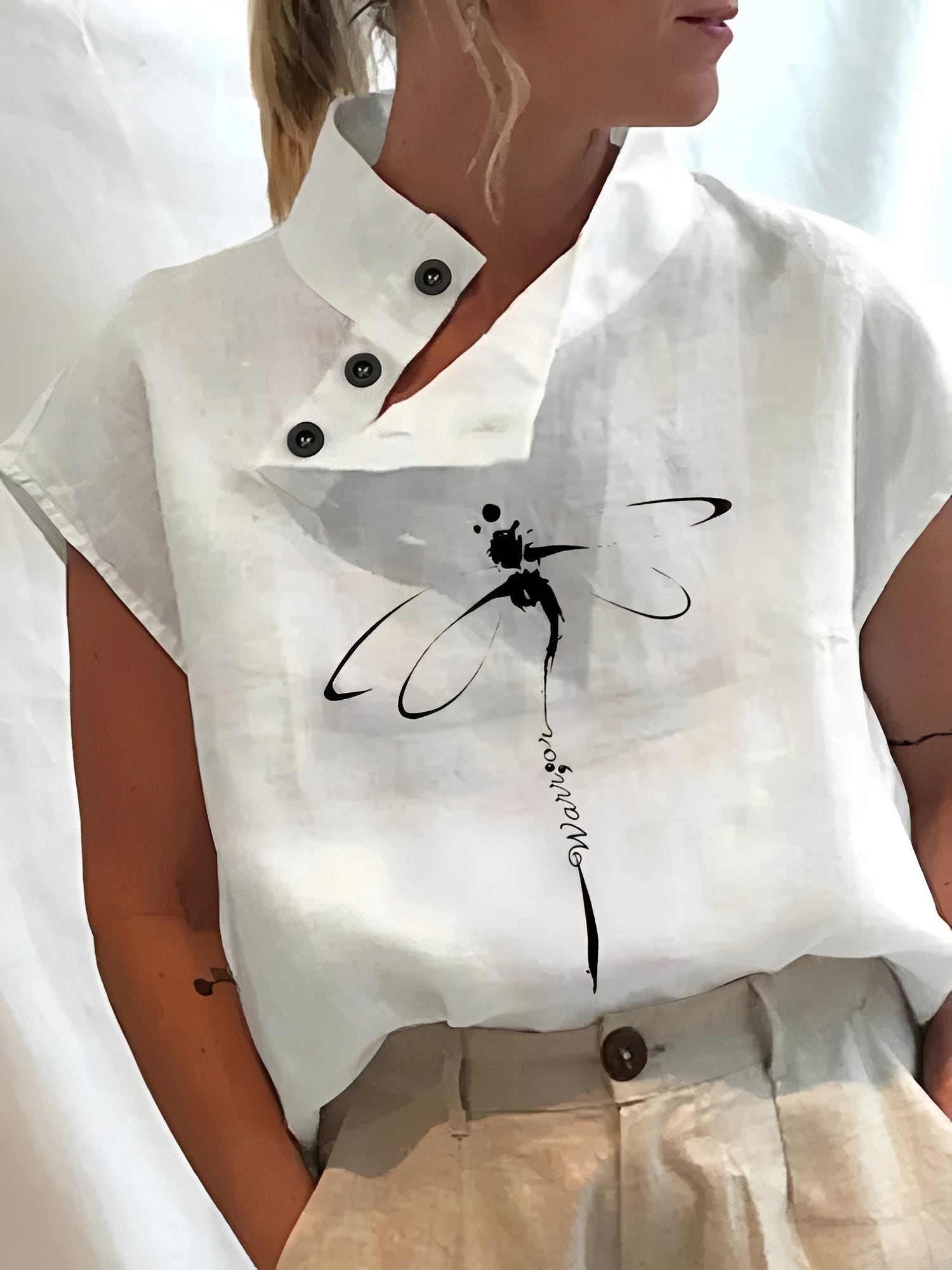 Maddie - Trendy Patterned Blouse for Women