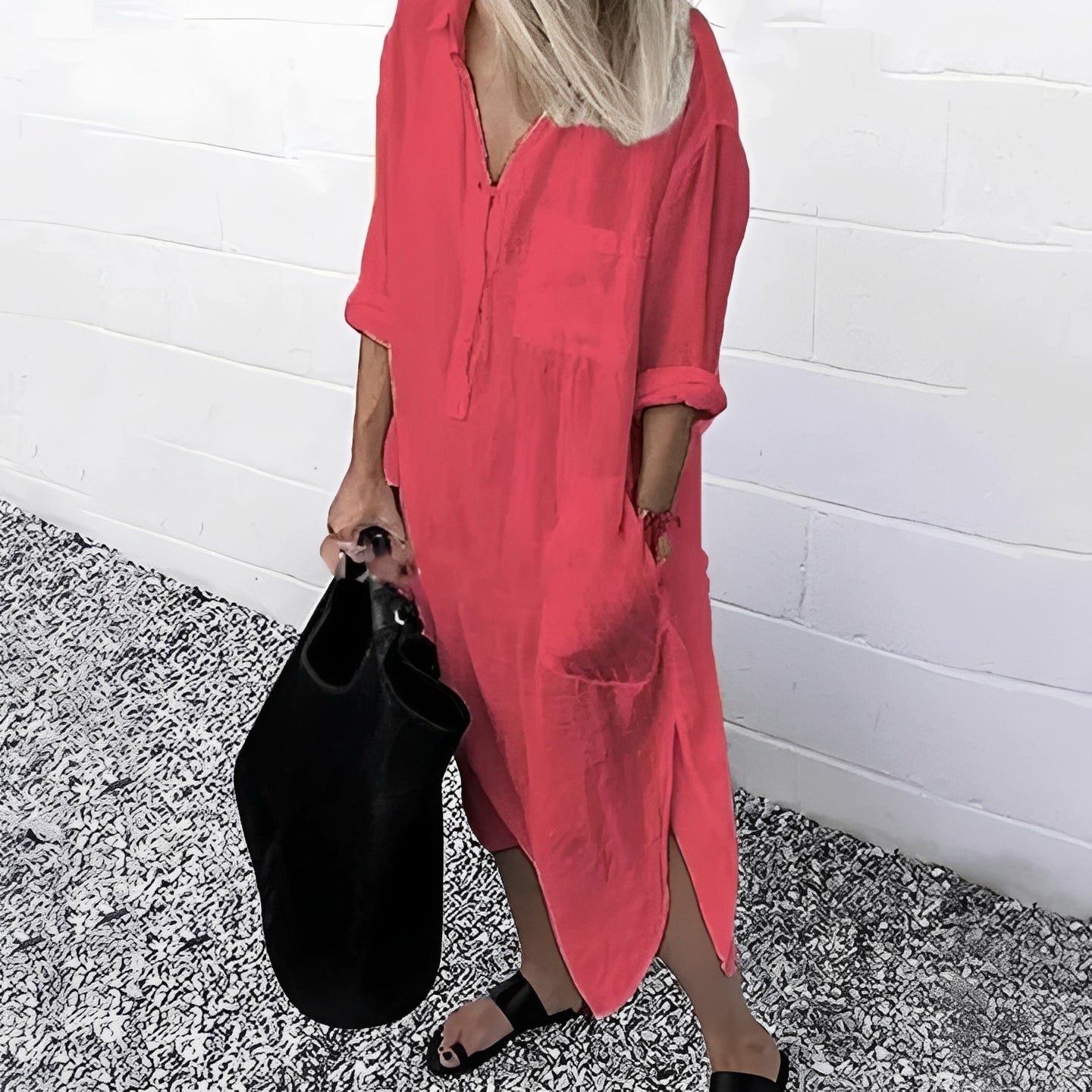 Susan - Casual Loose Slit Dress