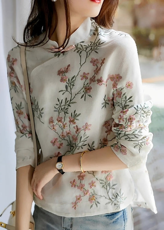 Margaret - Stylish women's floral blouse