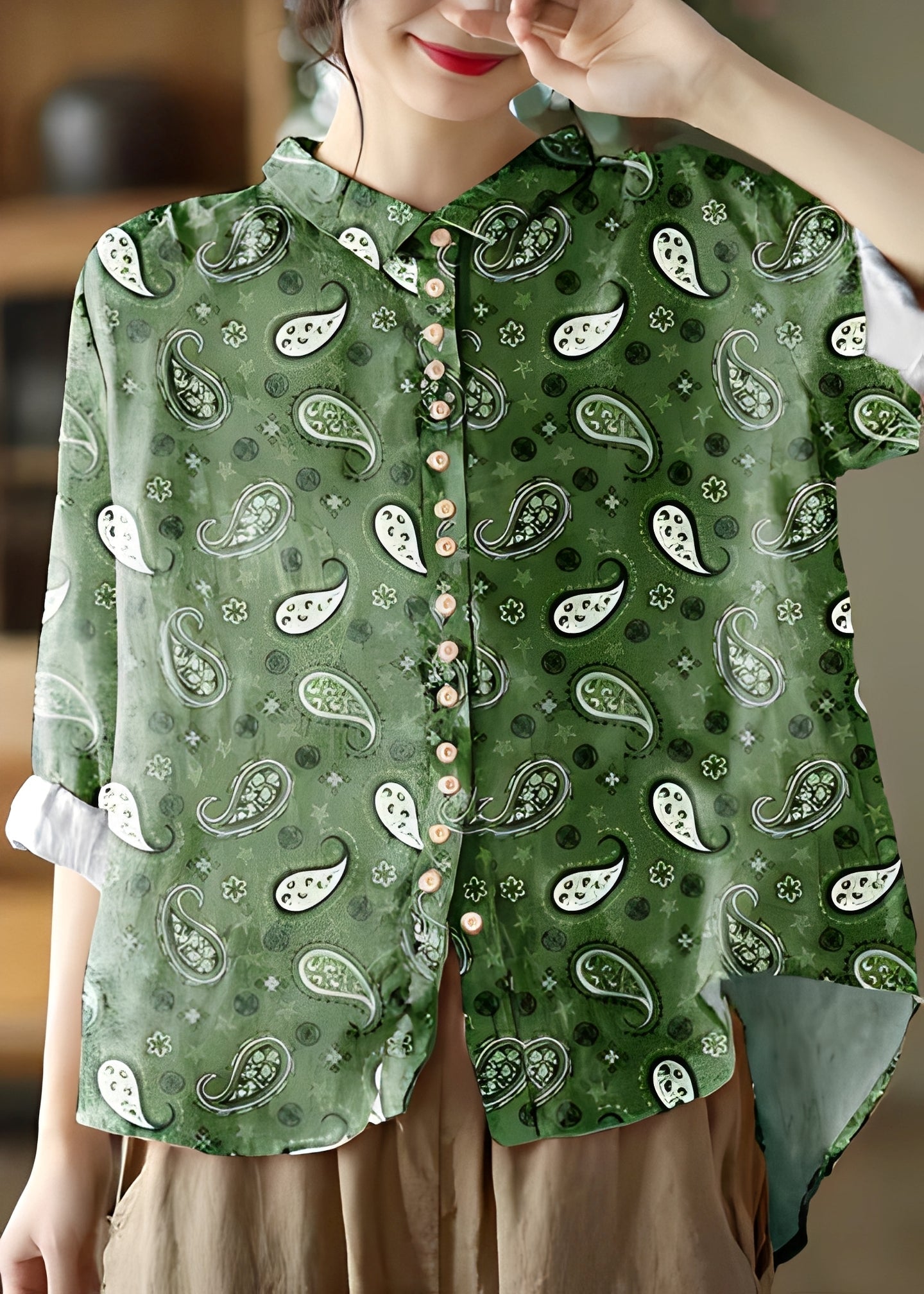 Tianna - Women's classic long-sleeve blouse