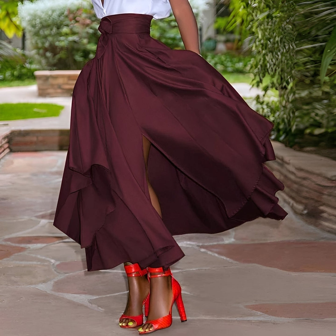 Sharmaine - Stylish Long Skirt with Pleats