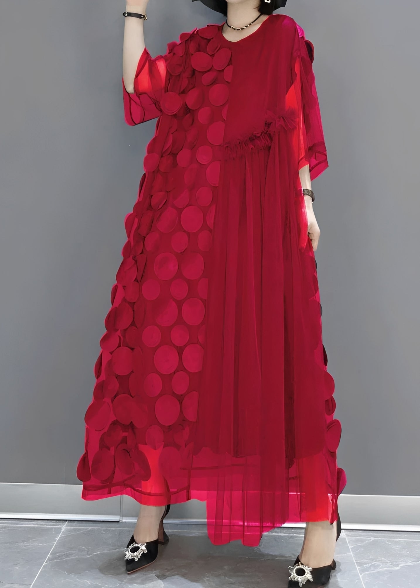 Hanna - Fashionable asymmetrical dress for women
