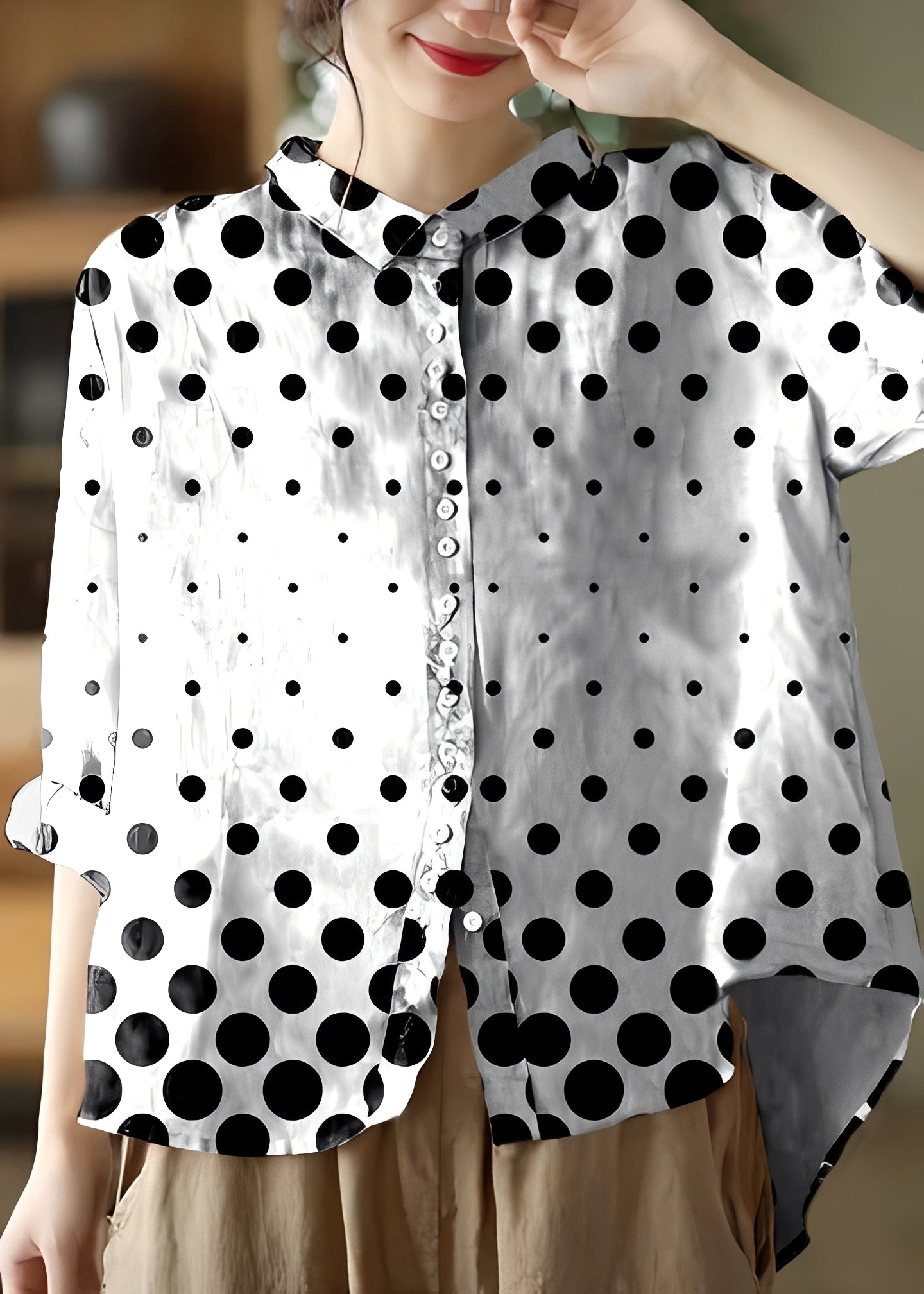 Tianna - Women's classic long-sleeve blouse