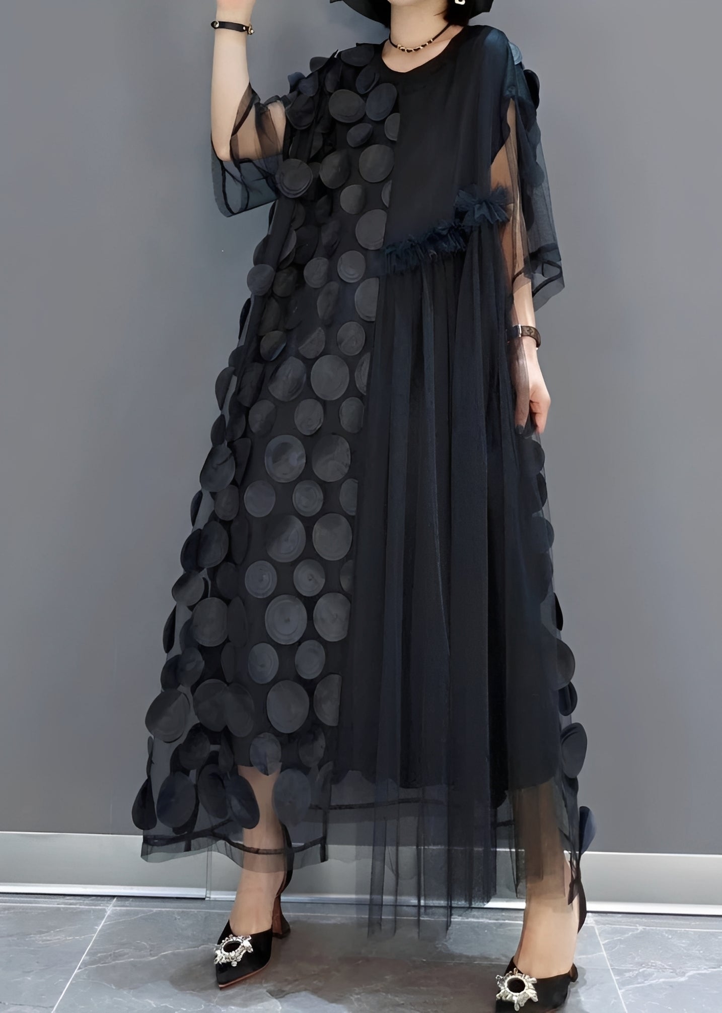 Hanna - Fashionable asymmetrical dress for women