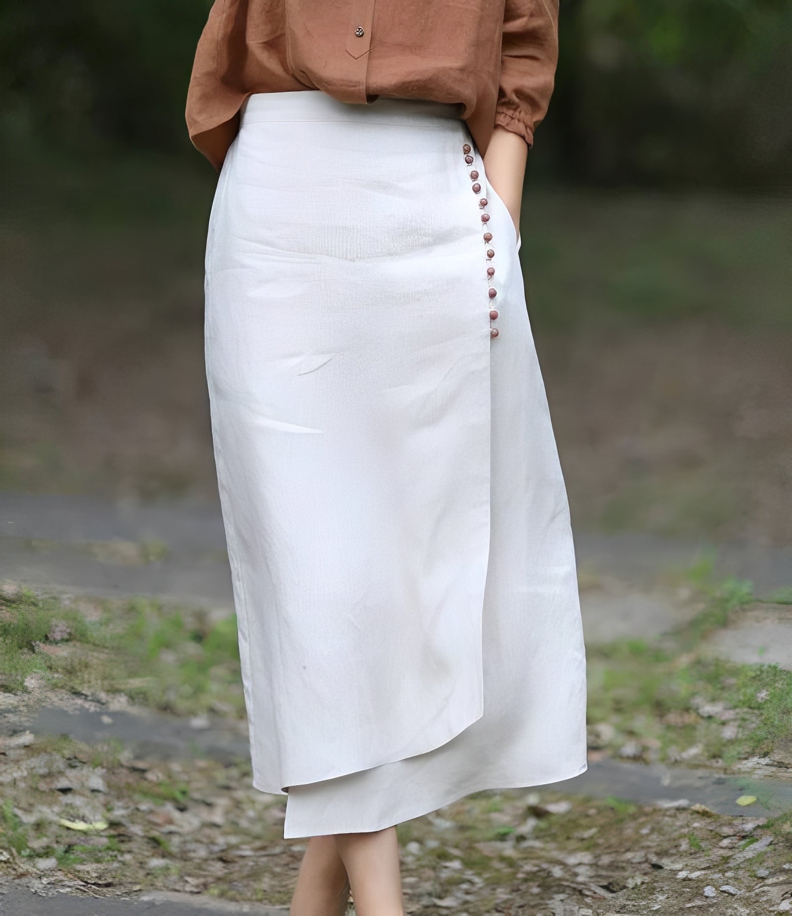 Manda - Chic asymmetrical A-line skirt for women