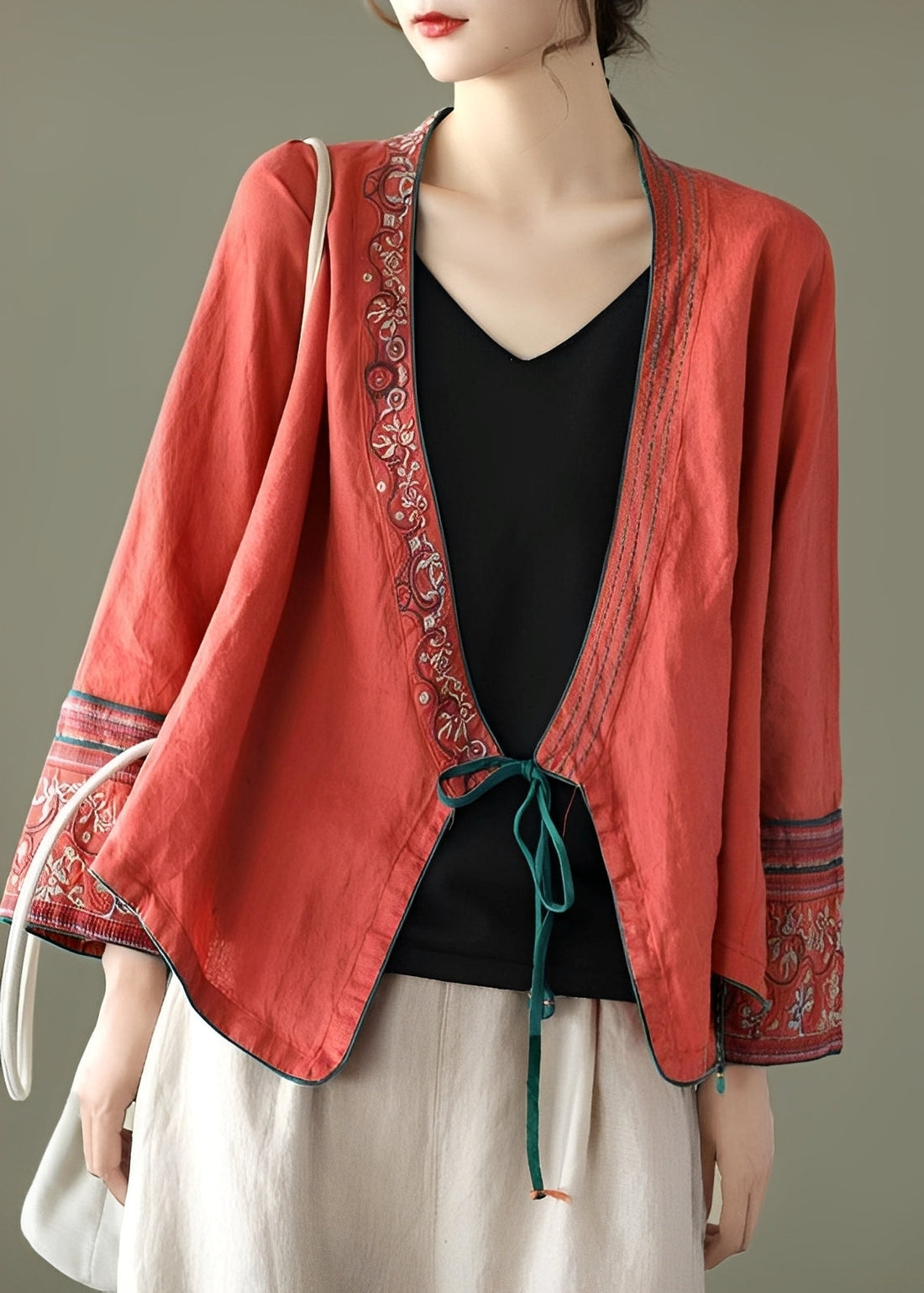 Nastia - Stylish, casual women's blouse with embroidery