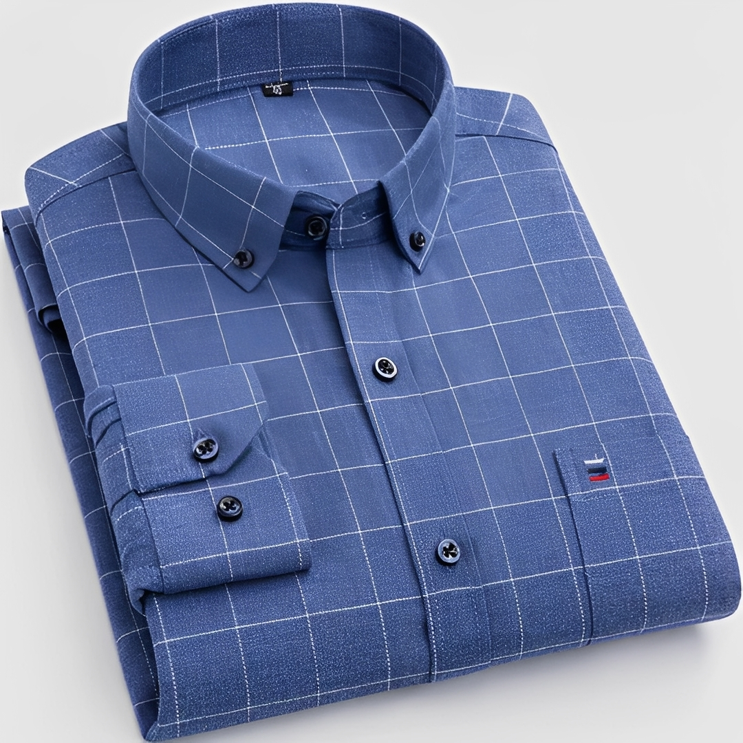 Glenn - Stylish men's plaid shirt